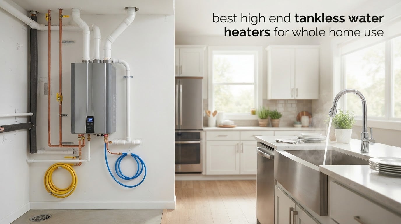 best high end tankless water heaters for whole home use
