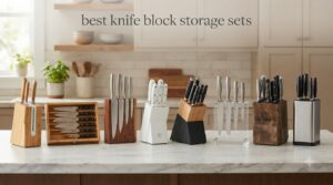 best knife block storage sets