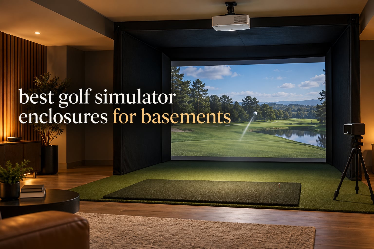 best golf simulator enclosures for basements