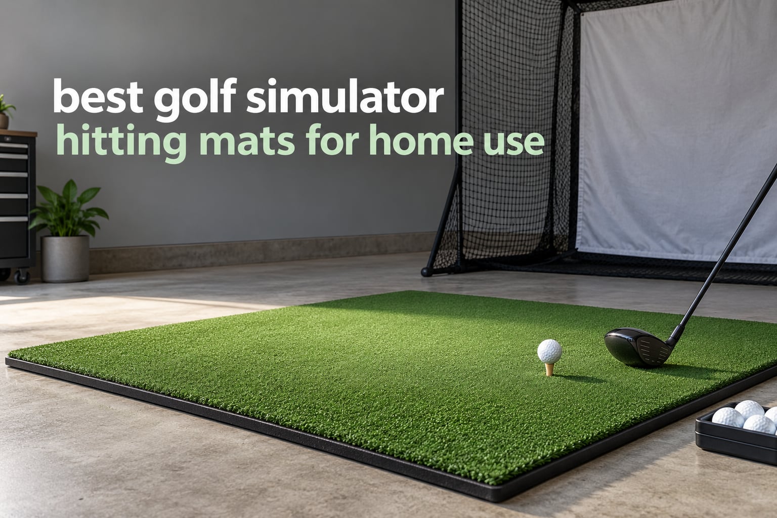 best golf simulator hitting mats for home use