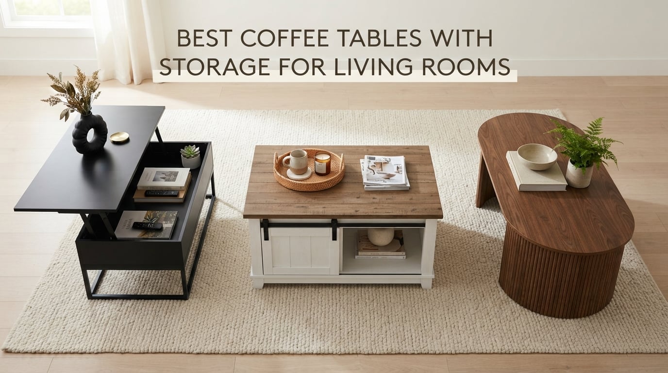 best coffee tables with storage for living rooms