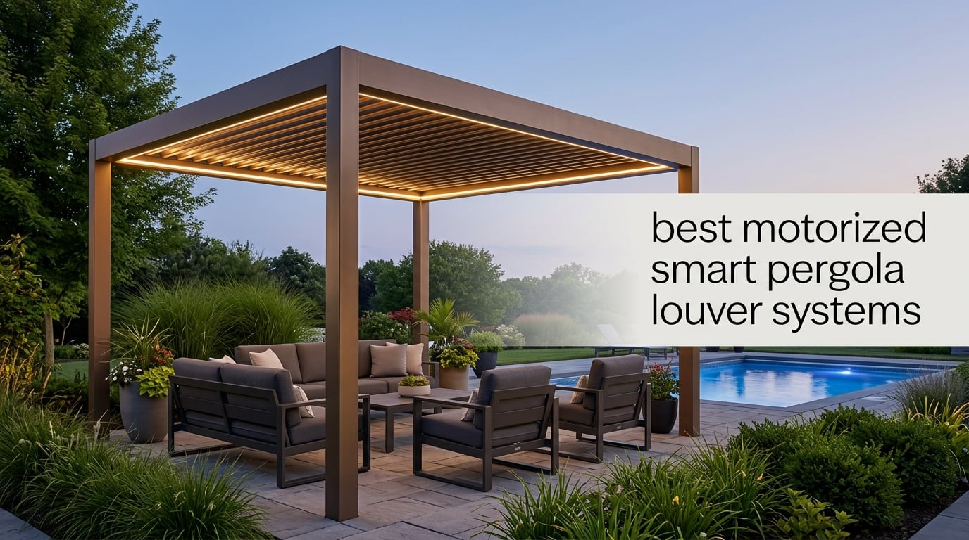 best motorized smart pergola louver systems