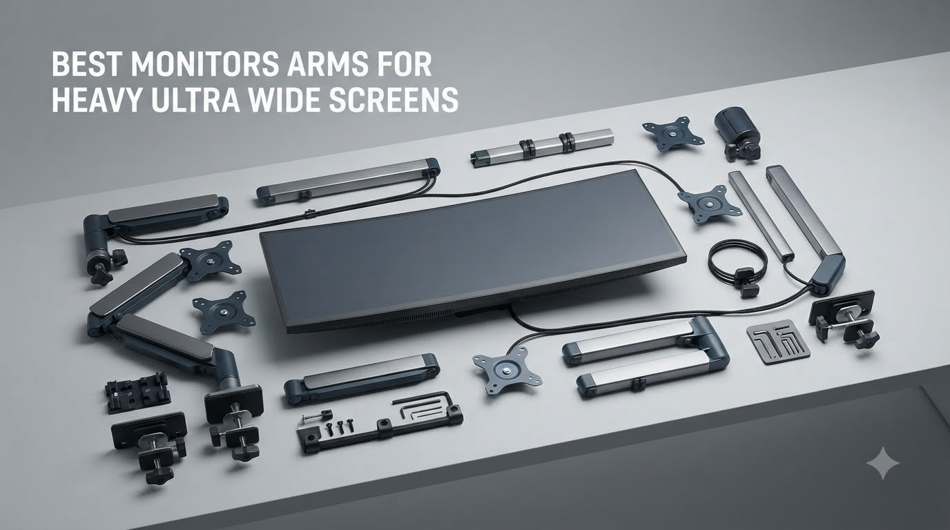 best monitors arms for heavy ultra wide screens