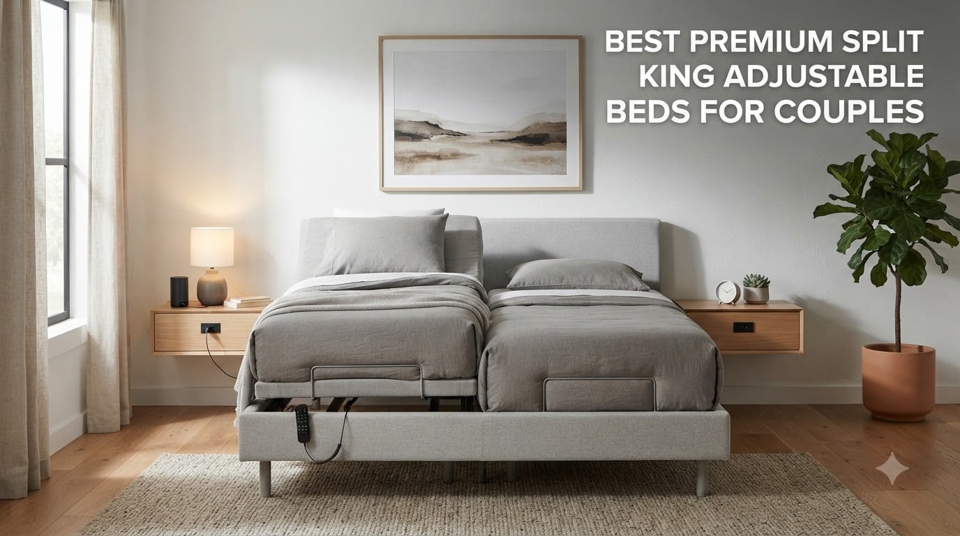 best premium split king adjustable beds for couples