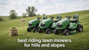 best riding lawn mowers for hills and slopes