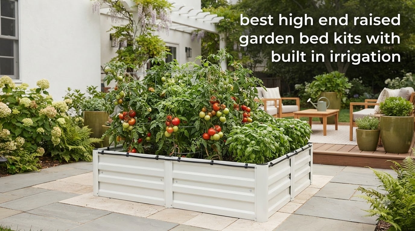 best high end raised garden bed kits with built in irrigation
