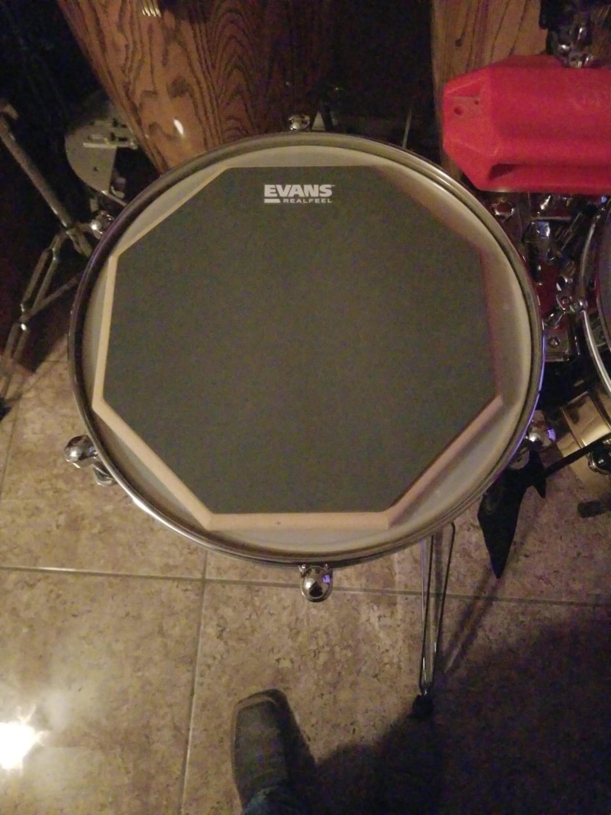 Evans RealFeel Single-Sided Drum Practice Pad, 12 Inch customer photo 1