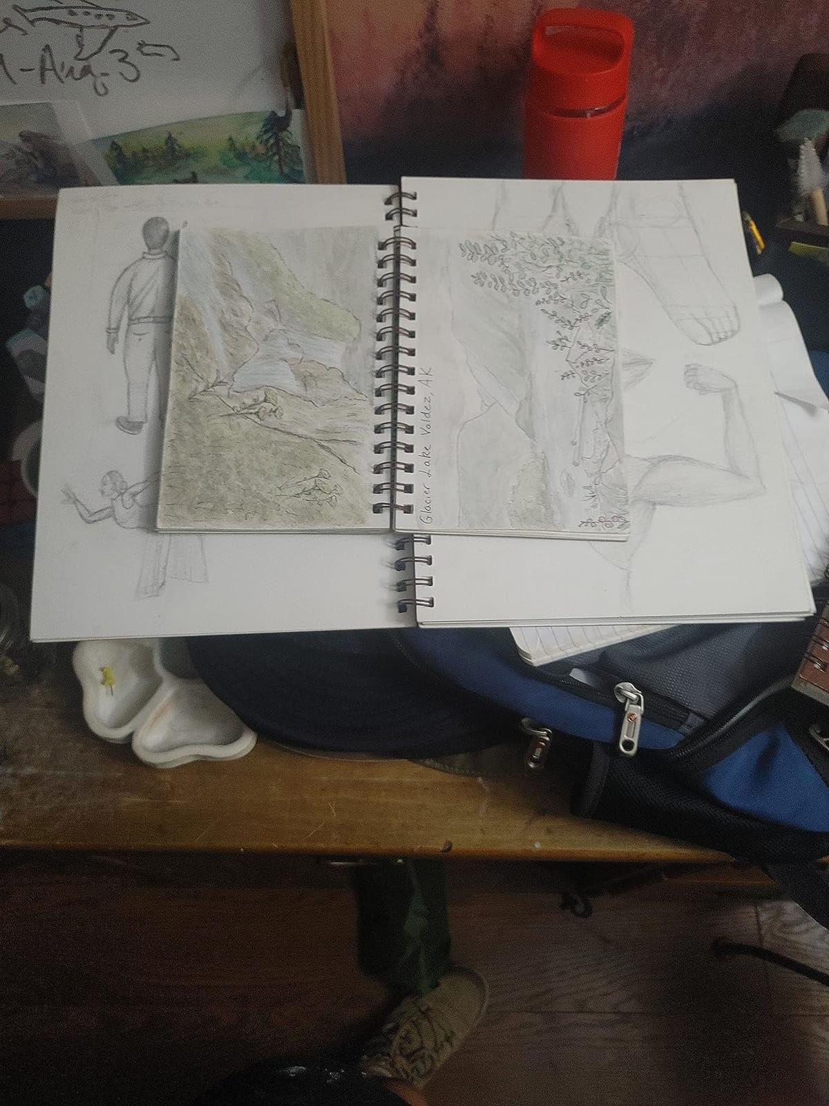 Strathmore Wire Bound Visual Journal, 140 lb. Cold Press Watercolor Paper, 5.5 X 8 inches, White, 22 Sheets (460-55) customer photo 2