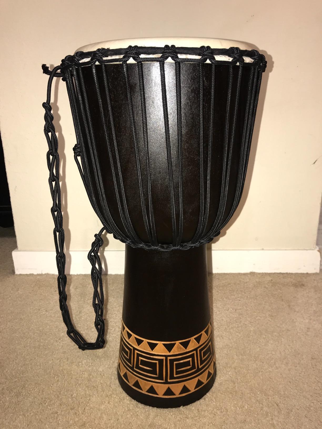Meinl Percussion Djembe with Mahogany Wood - NOT Made in CHINA - 10-Inch Medium Size Rope Tuned Natural Head, 2-Year Warranty customer photo 2