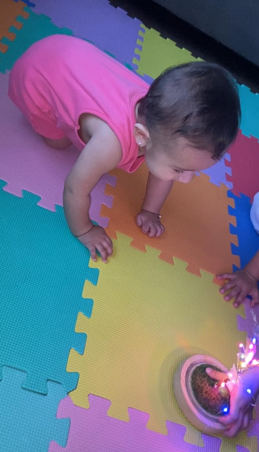 ProSource Play Mat, Soft Foam Floor Tiles for Kids, Interlocking EVA Panels for Playpen Use, Crawling Development Surface, Safe Non-Toxic Toddler Flooring, 36 Tiles, Multicolor customer photo 2