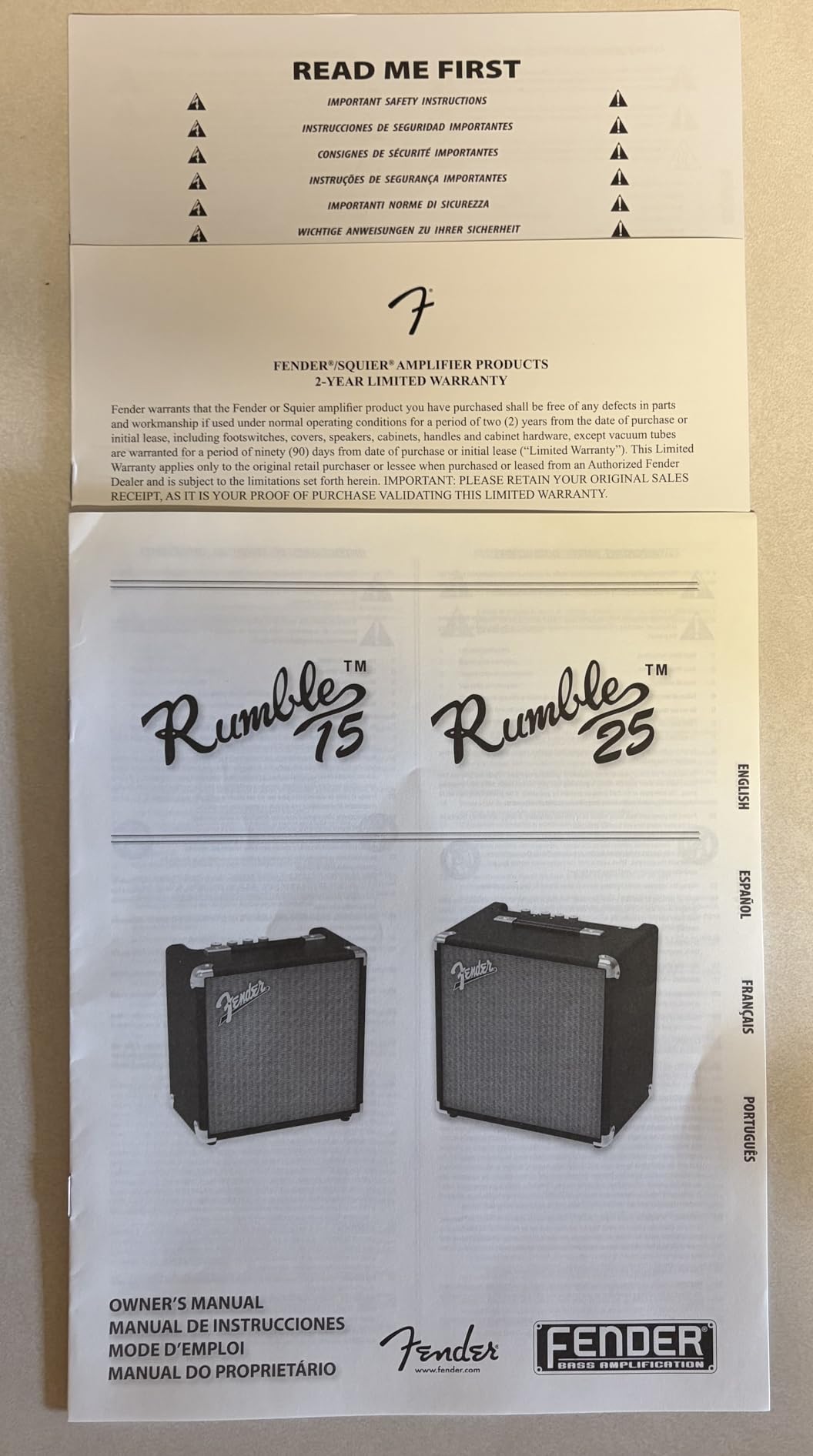 Fender Rumble 15 V3 Bass Guitar Amplifier, 15W Amp, Combo Amp, 2Yr Warranty customer photo 2