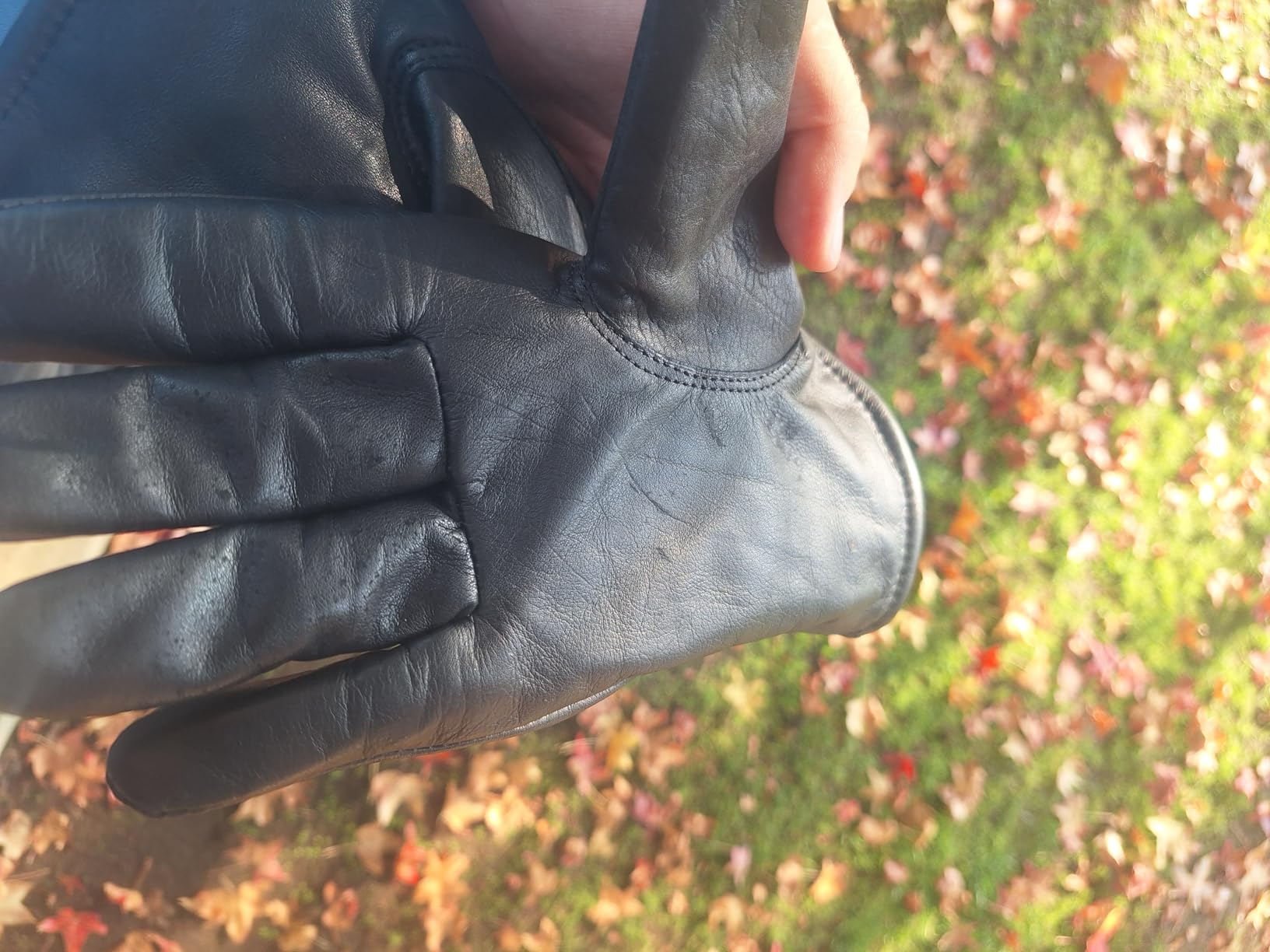 Milwaukee Leather SH734 Men's Black Thermal Lined Leather Motorcycle Gloves w/Cinch Wrist Closure customer photo 1