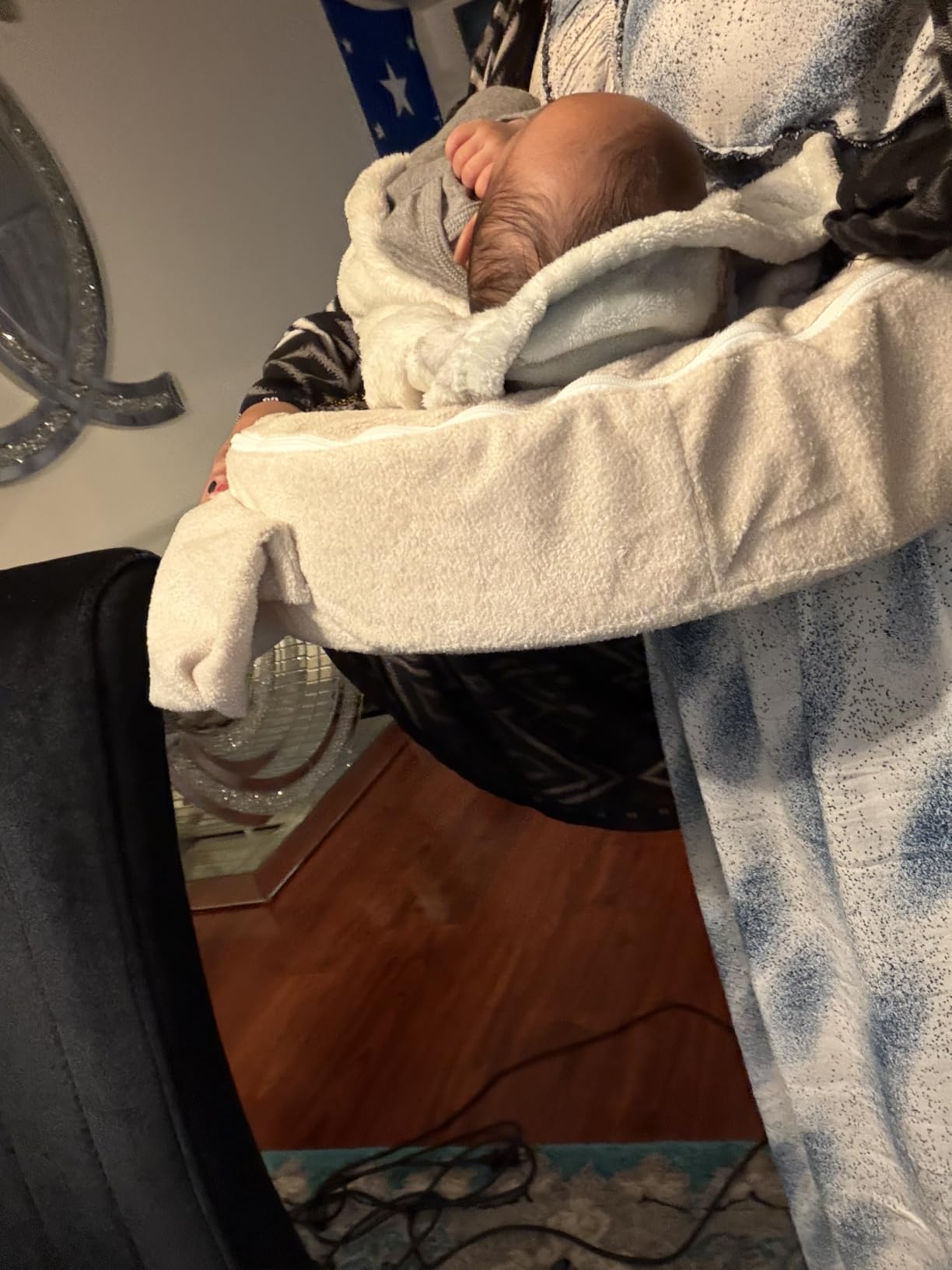 My Brest Friend Nursing Pillow - Deluxe - Enhanced Comfort w/ Slipcover - Ergonomic Breastfeeding Pillow For Ultimate Support For Mom & Baby - Adjustable Pillow W/ Handy Side Pocket, Evening Grey customer photo 2