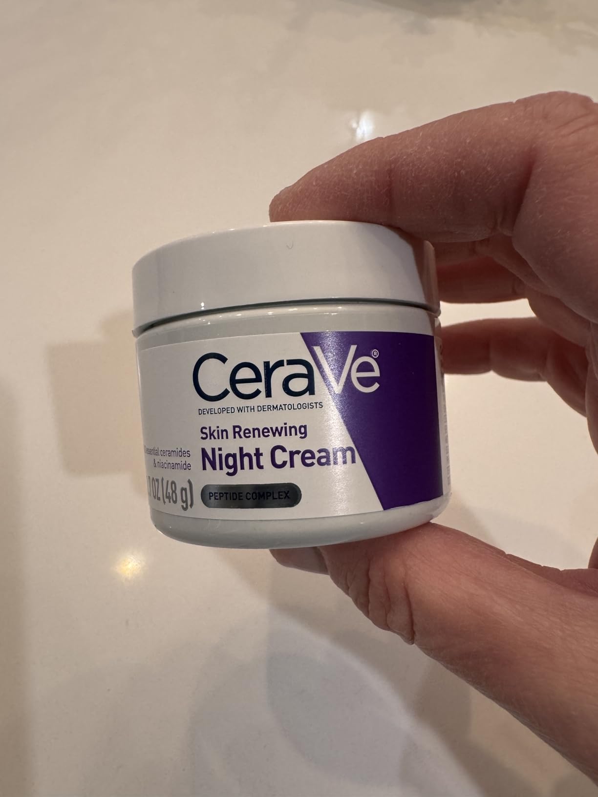 CeraVe Night Cream, Facial Moisturizer with Peptides & Niacinamide, 1.7oz customer photo 2