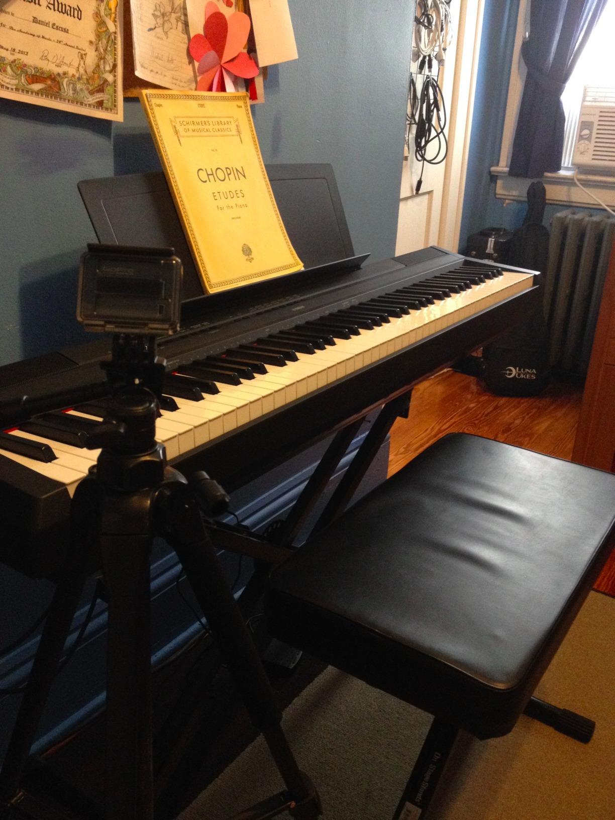 Yamaha P115 88-Key Weighted Action Digital Piano with Sustain Pedal, Black customer photo 1