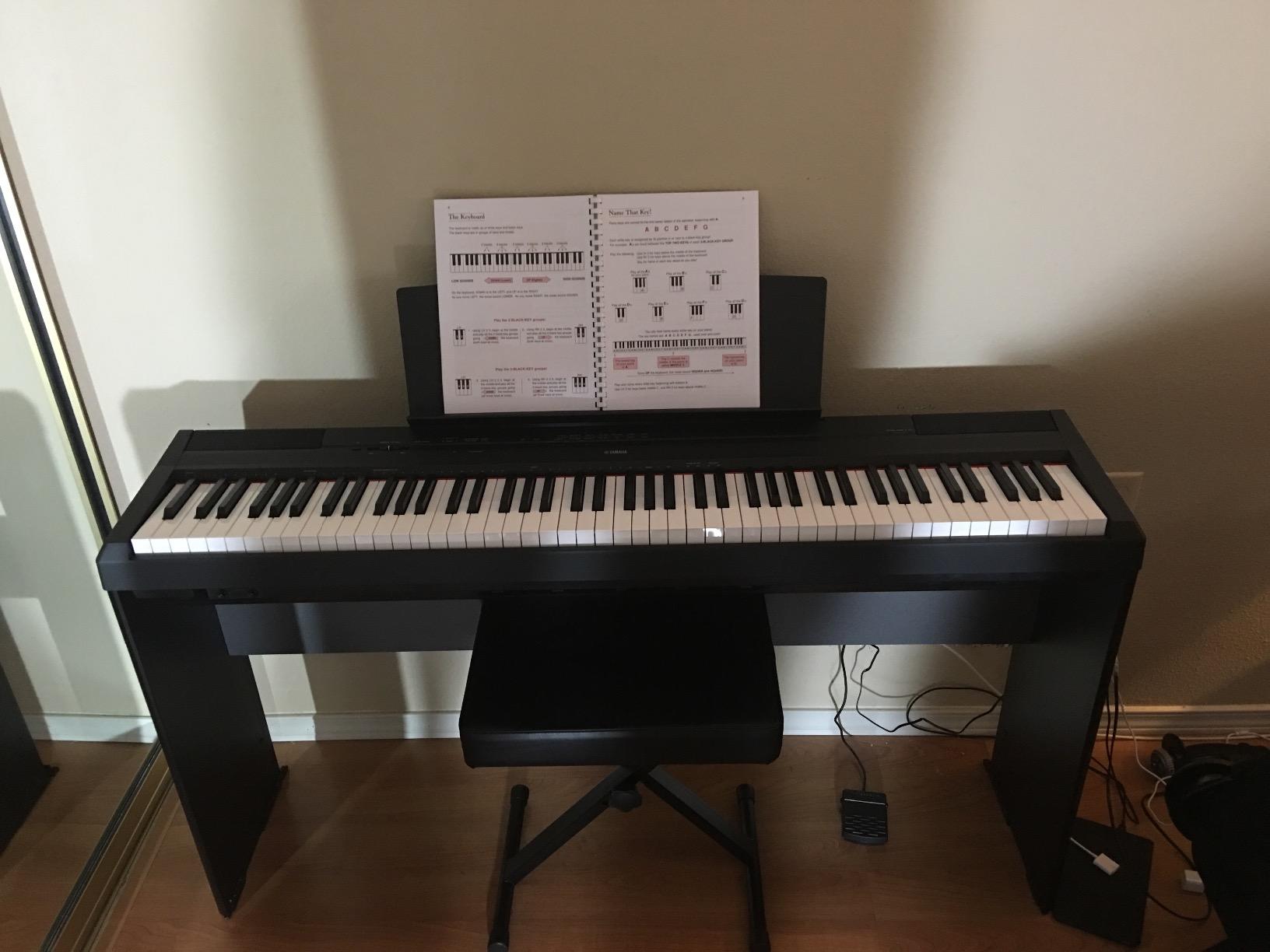 Yamaha P115 88-Key Weighted Action Digital Piano with Sustain Pedal, Black customer photo 2