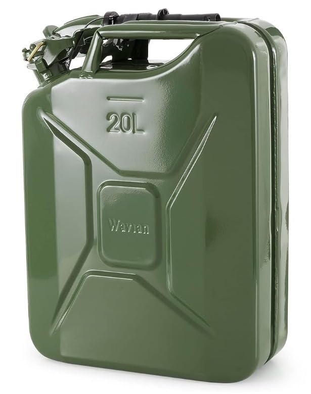 Wavian USA Authentic NATO Jerry Can and Spout System - Rust-Proof, EPA & CARB Compliant, Red, 20 Litre, Metal Gas Can 5 Gallon customer photo 1