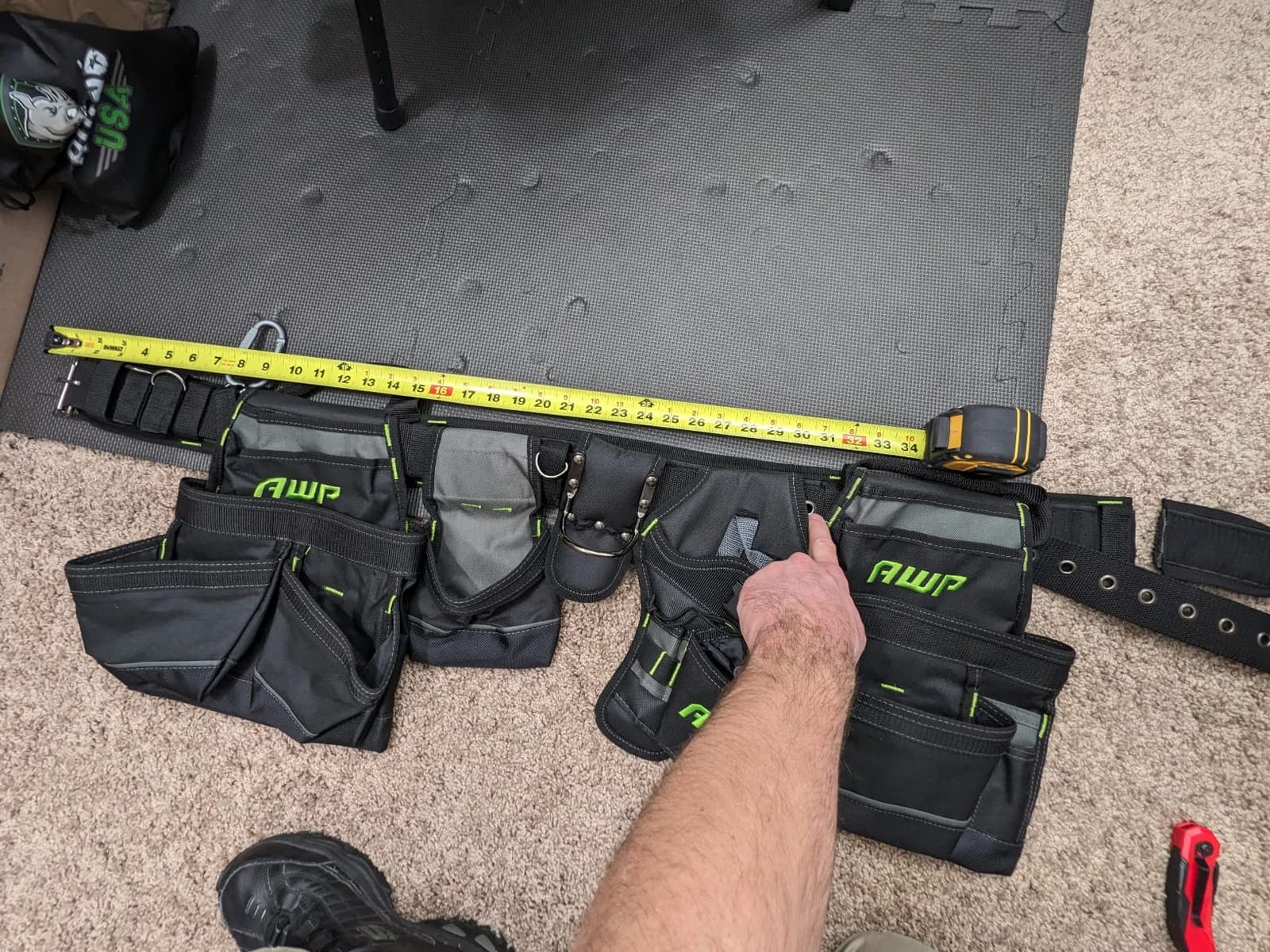 AWP Tool Belt Tool Rig, Durable Premium Utility Belt Organizer for Men & Women, Utility Work, Electrician, Mechanic customer photo 1