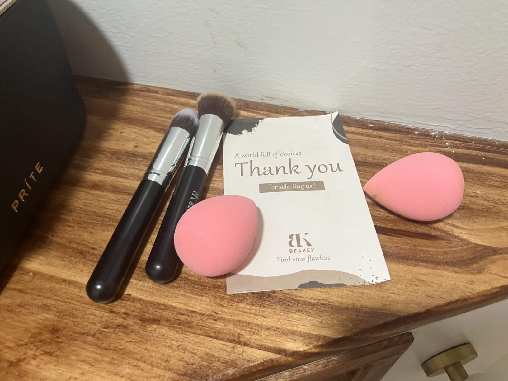 BEAKEY Makeup Brushes set with 2 Blending Sponges,10 Brush Face and Eye Set customer photo 1