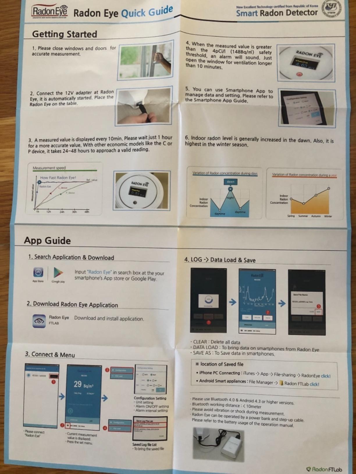 Ecosense Continuous Home Radon Detector, OLED Display, Bluetooth, RD200 customer photo 2