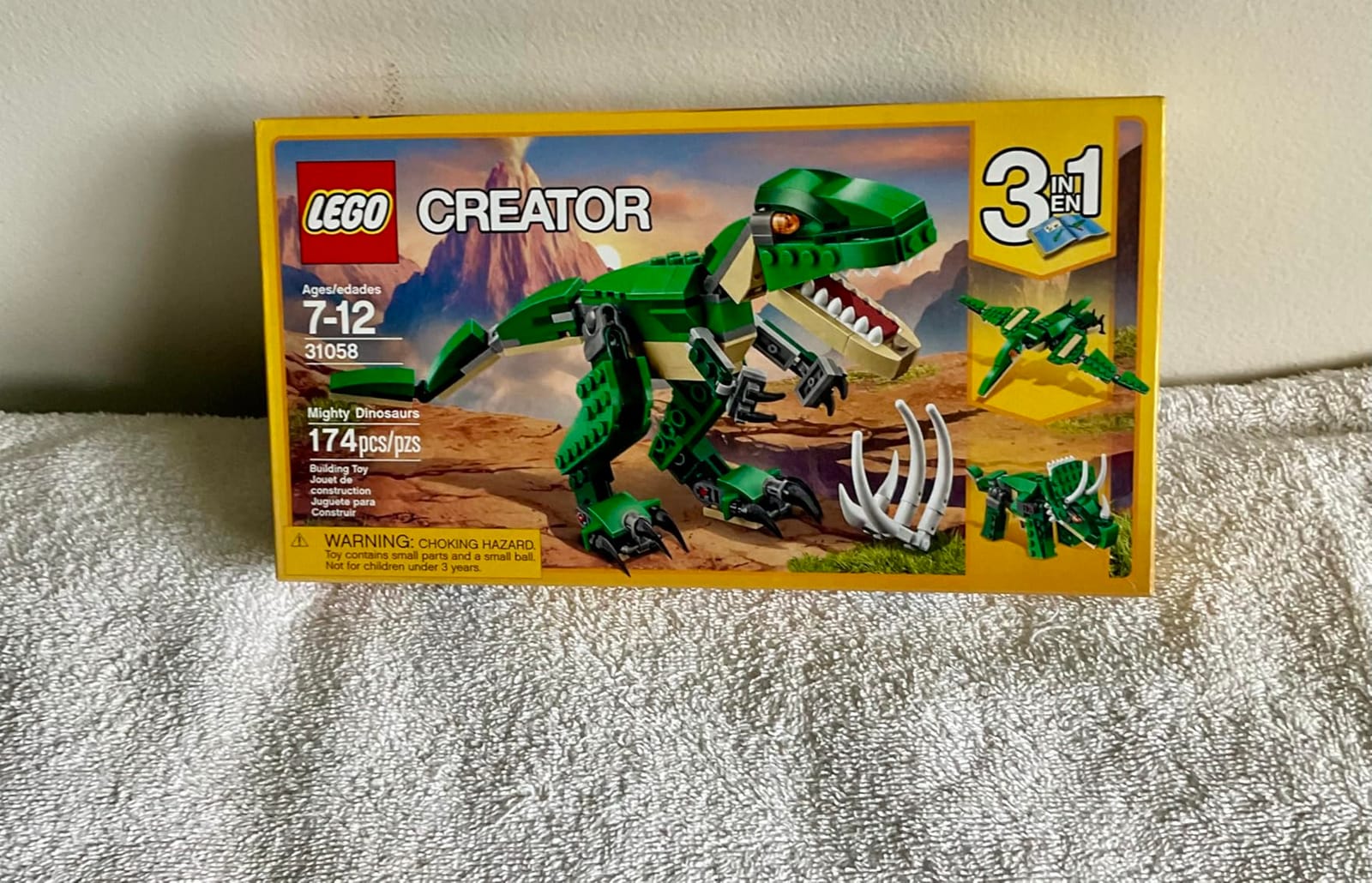 LEGO Creator 3 in 1 Mighty Dinosaur Toy, Transforms from T. rex to Triceratops to Pterodactyl Dinosaur Figures, Great Gift for 7-12 Year Old Boys & Girls, 31058 customer photo 2