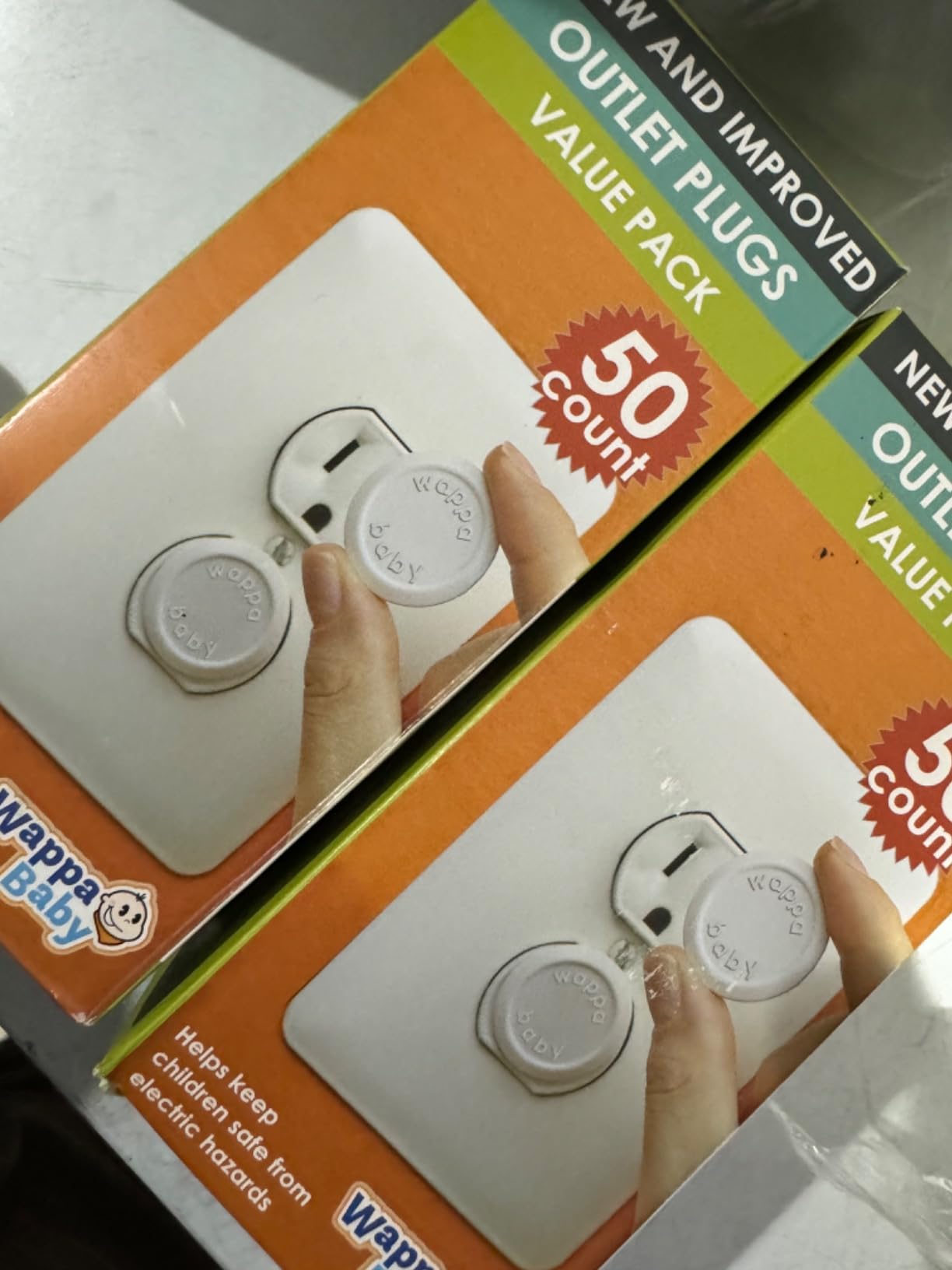 Outlet Covers Baby Proofing (50 Pack) Safe & Secure Electric Plug Protectors | Sturdy Childproof Socket Covers for Home & Office | Easy Installation | Protect Toddlers & Babies | White customer photo 1