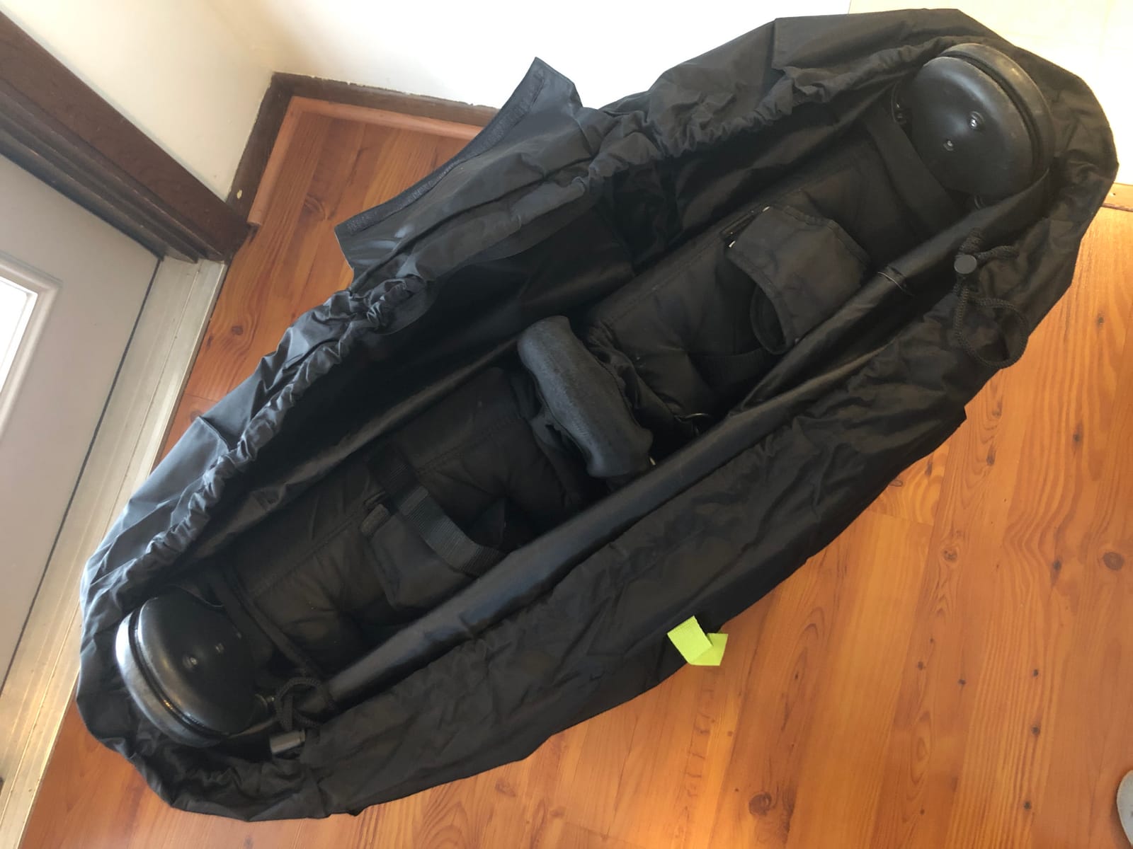 V VOLKGO XL Stroller Travel Bag for Airplane with Backpack Shoulder Straps, Stroller Cover for Air Travel, Jogger & Carrier, Waterproof Travel Cover (18x24x47 in) customer photo 1