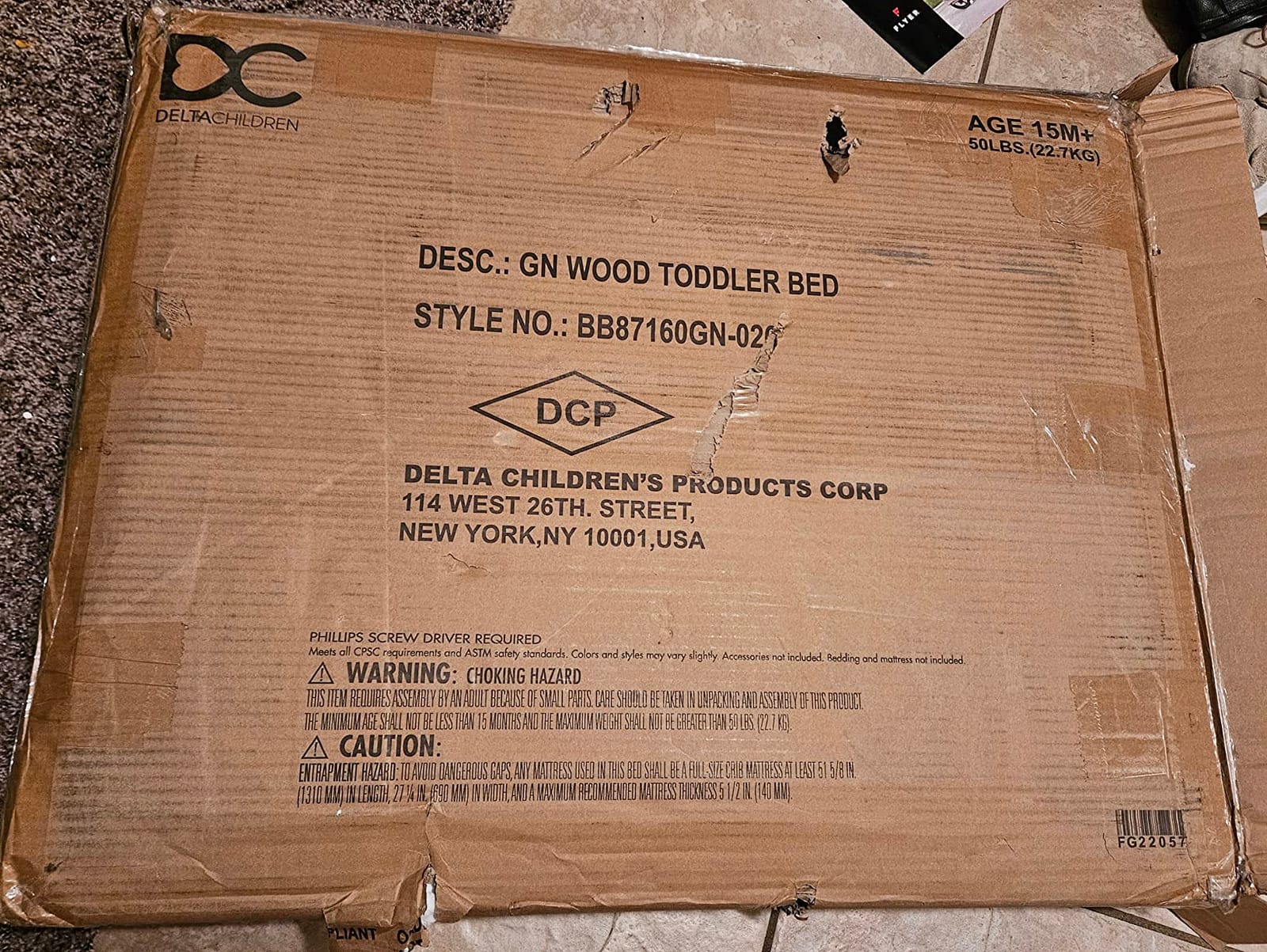 Delta Children MySize Toddler Bed, Grey customer photo 1
