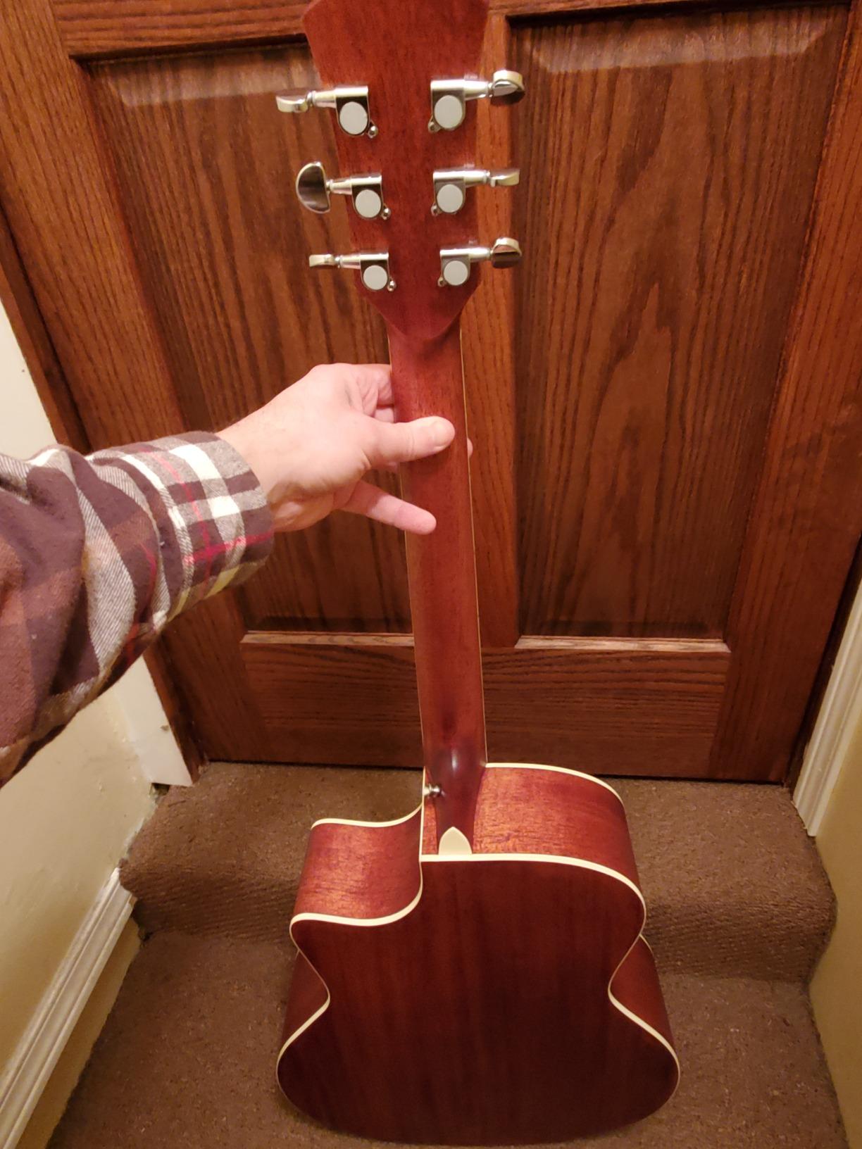 Orangewood Rey Cutaway Style Acoustic Guitar with Mahogany Top customer photo 2