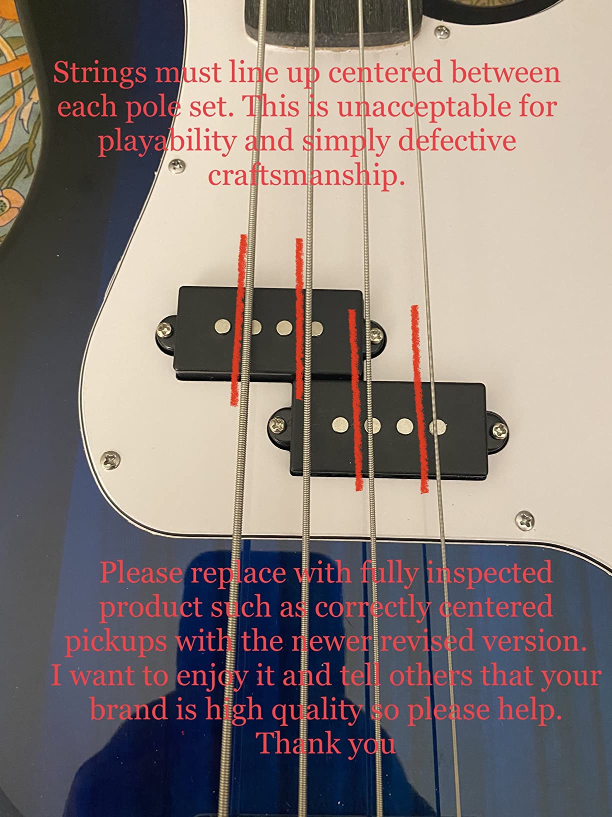 Glarry Electric Bass Guitar Full Size 4 String Rosewood Basswood Fire Style Exquisite Burning Bass (Red) customer photo 1