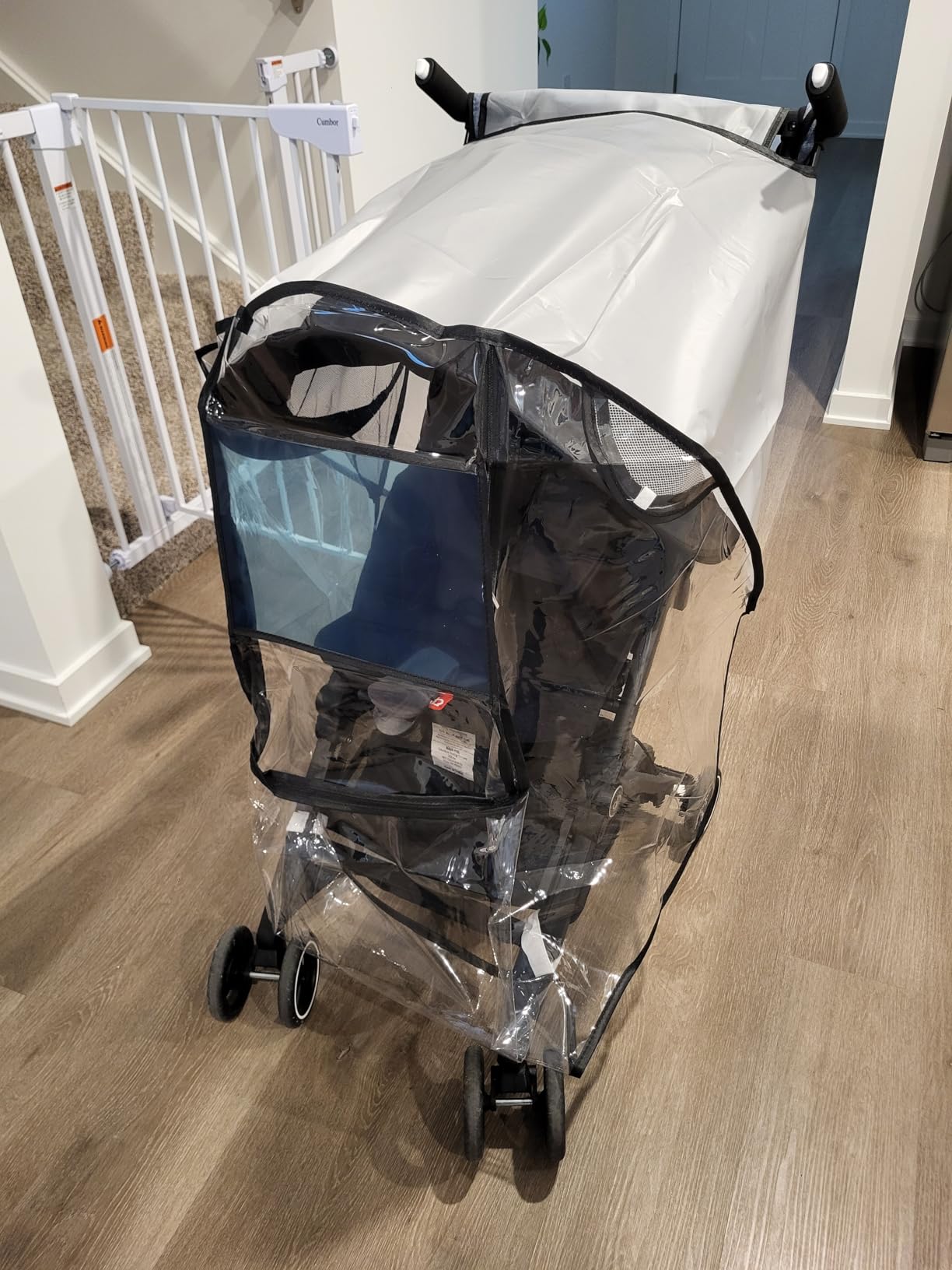 bemece Universal Stroller Rain Cover, Clear EVA Weather Shield customer photo 1