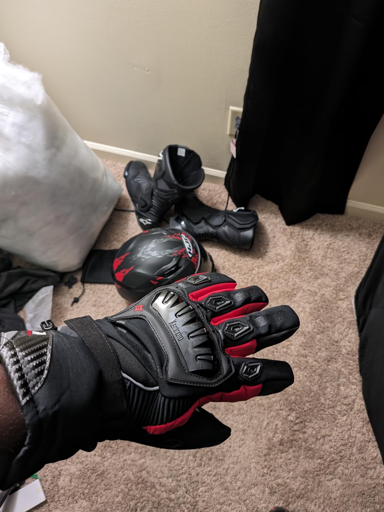 KEMIMOTO Winter Motorcycle Gloves, Rainproof Riding Warm Gloves with Touchscreen for Motorcycle Riding, ATV, UTV, Snowmobile Black XL customer photo 1