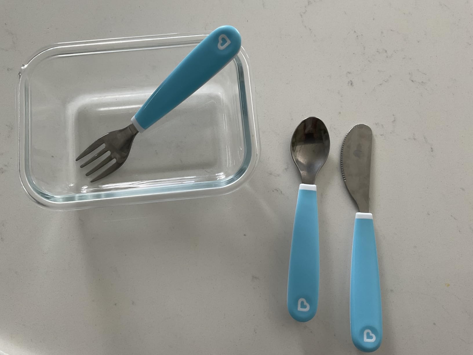 Munchkin® Splash™ Toddler Fork, Knife and Spoon Utensil Set, 6 Pack, Blue/Green customer photo 1