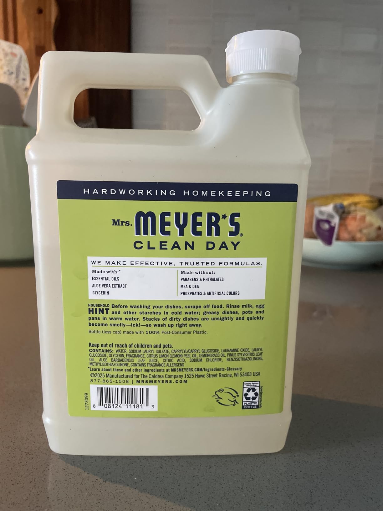 Mrs. Meyer's Clean Day, Liquid Dish Soap Refill, Lemon Verbena, 48 Fl Oz customer photo 2