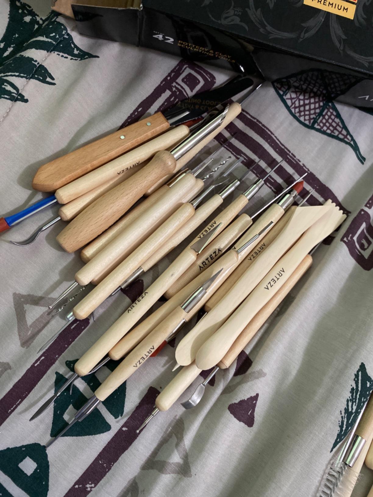 ARTEZA Pottery and Sculpting Tools, 22-Piece Set for Modeling and Carving customer photo 1