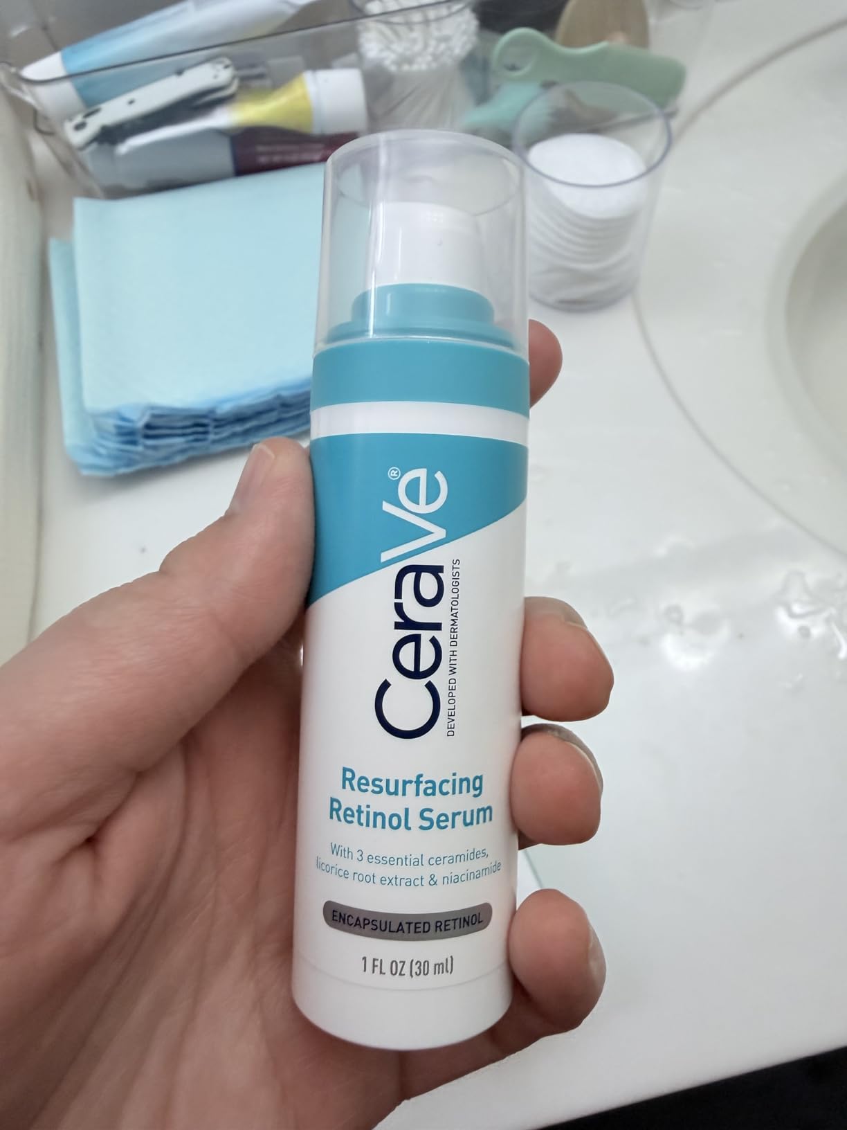 CeraVe Resurfacing Retinol Face Serum with Niacinamide, Pore Minimizer, 1oz customer photo 1