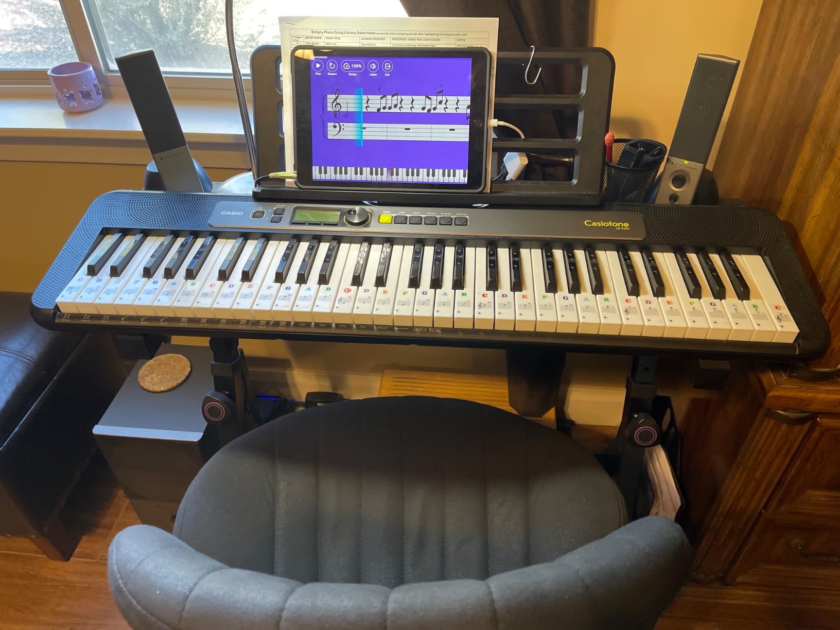 Casio Casiotone LK-S250 61-Key Lighted Portable Keyboard | 400 Tones customer photo 1