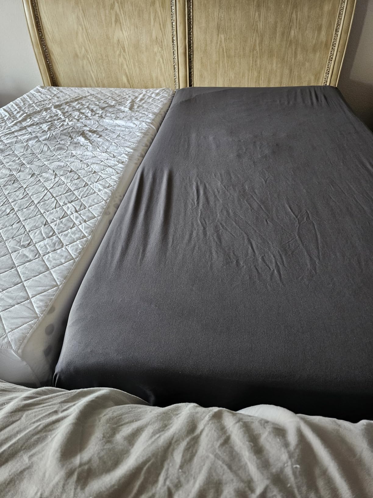 CGK Extra Deep Split King Sheet Set - 7pc Cooling Sheets - Light Grey customer photo 1