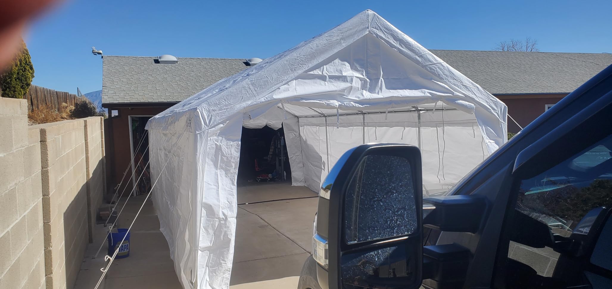 Quictent 12x20 ft Carports with Side Zipper Doors customer photo 2