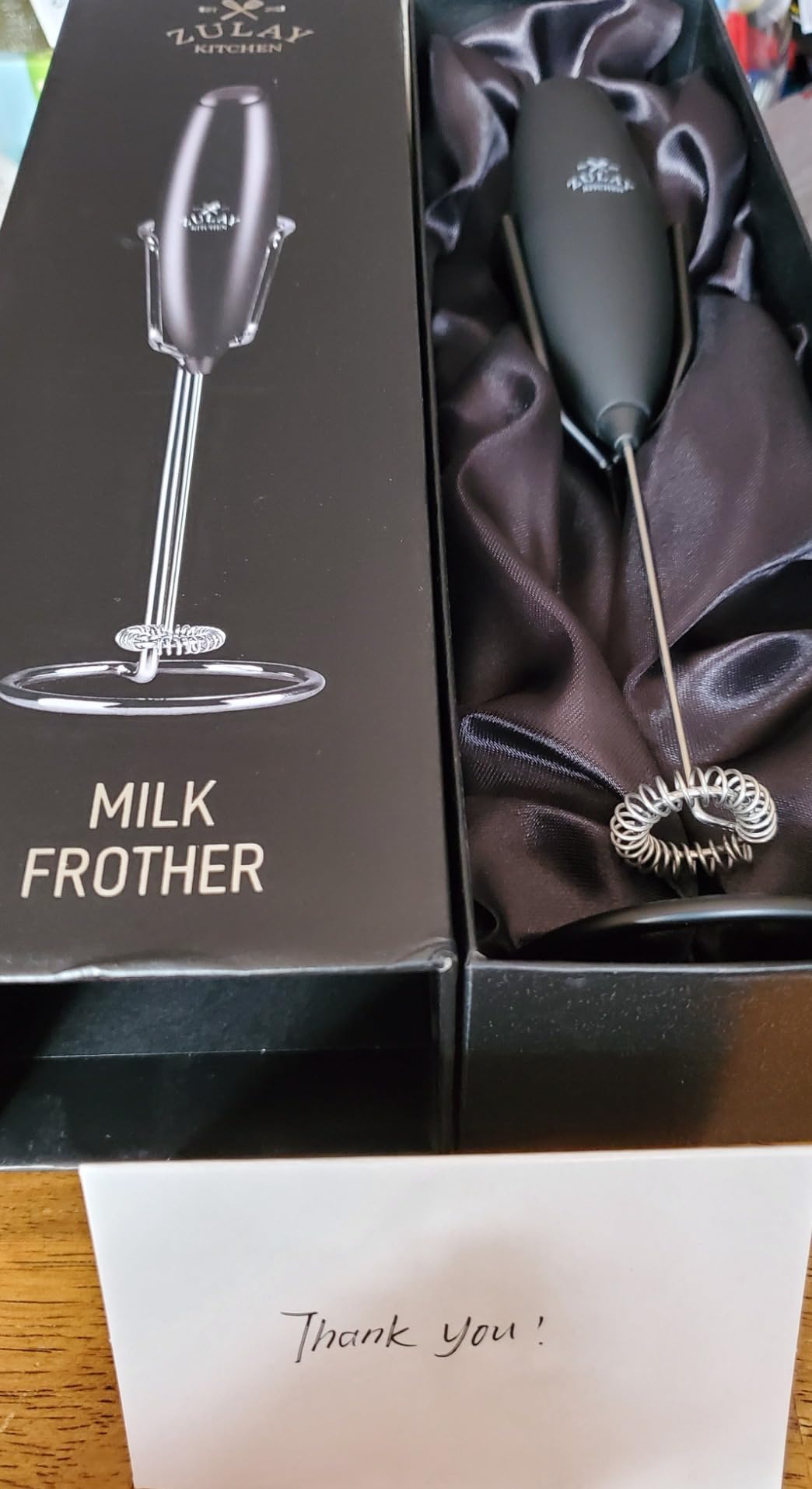 Zulay Kitchen Milk Frother Handheld Electric Whisk – Frother Wand, Durable Drink Mixer, Coffee Frother, Hand Blender, Frother for Protein Powder, Matcha & More - Black customer photo 1