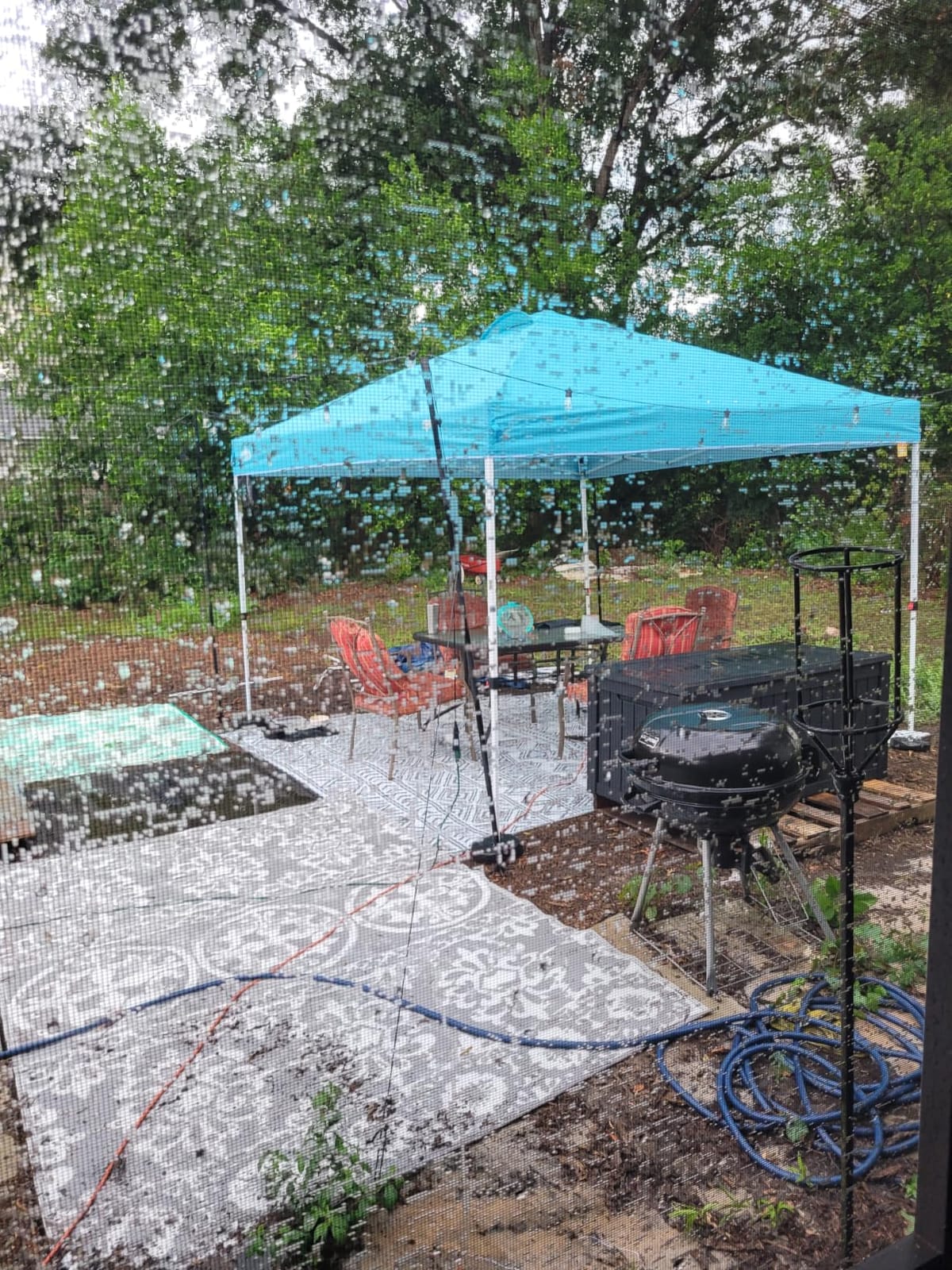 EAGLE PEAK 10x10 Pop Up Canopy, Instant Outdoor Canopy Tent, Straight Leg Pop Up Tent for Parties, Camping, the Beach and More, 100 Square Feet of Shade, Orange customer photo 1