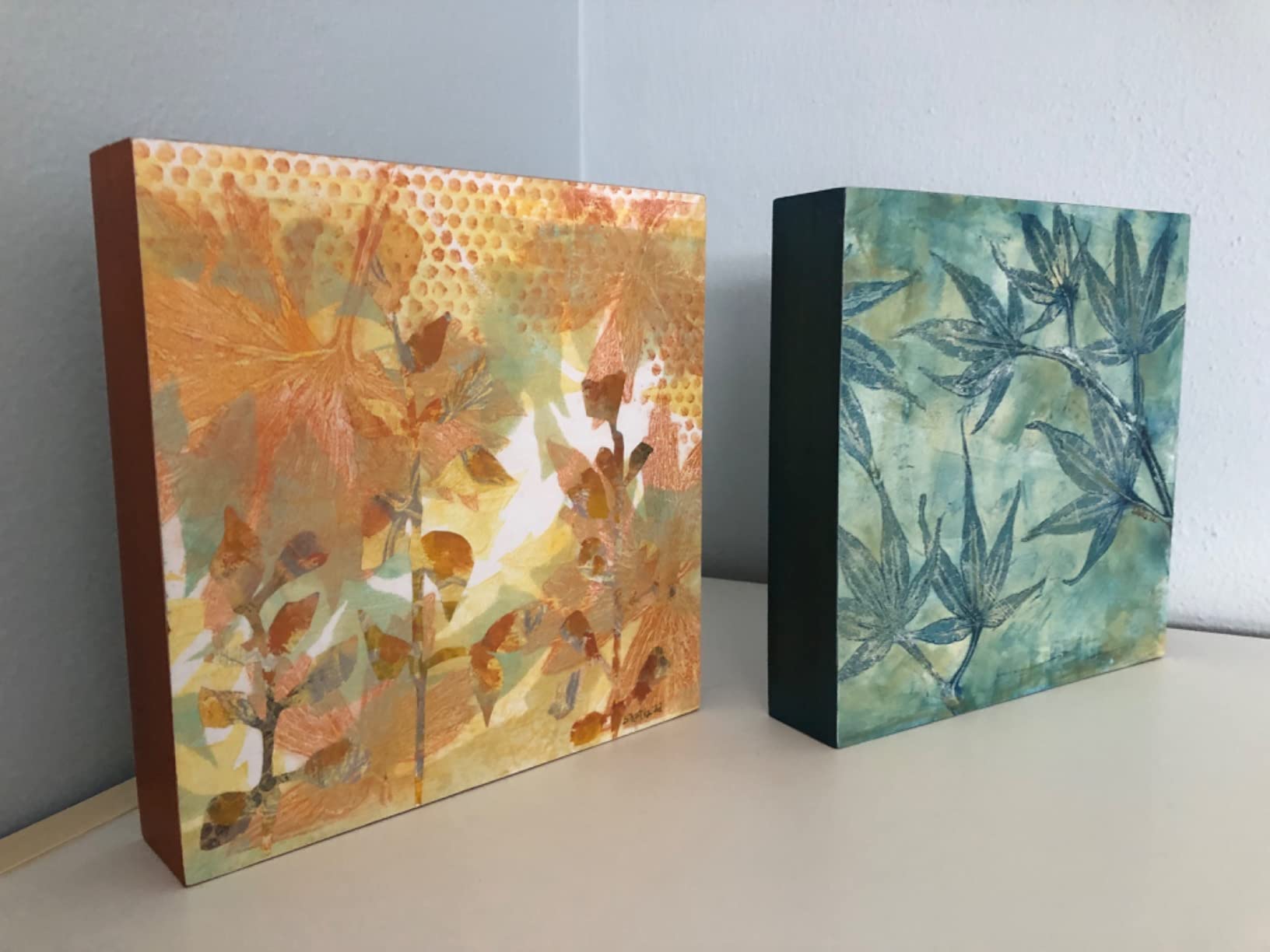 ARTEZA Wood Panels for Painting, 8 x 8 in, Pack of 5, Cradled Birch Boards customer photo 2