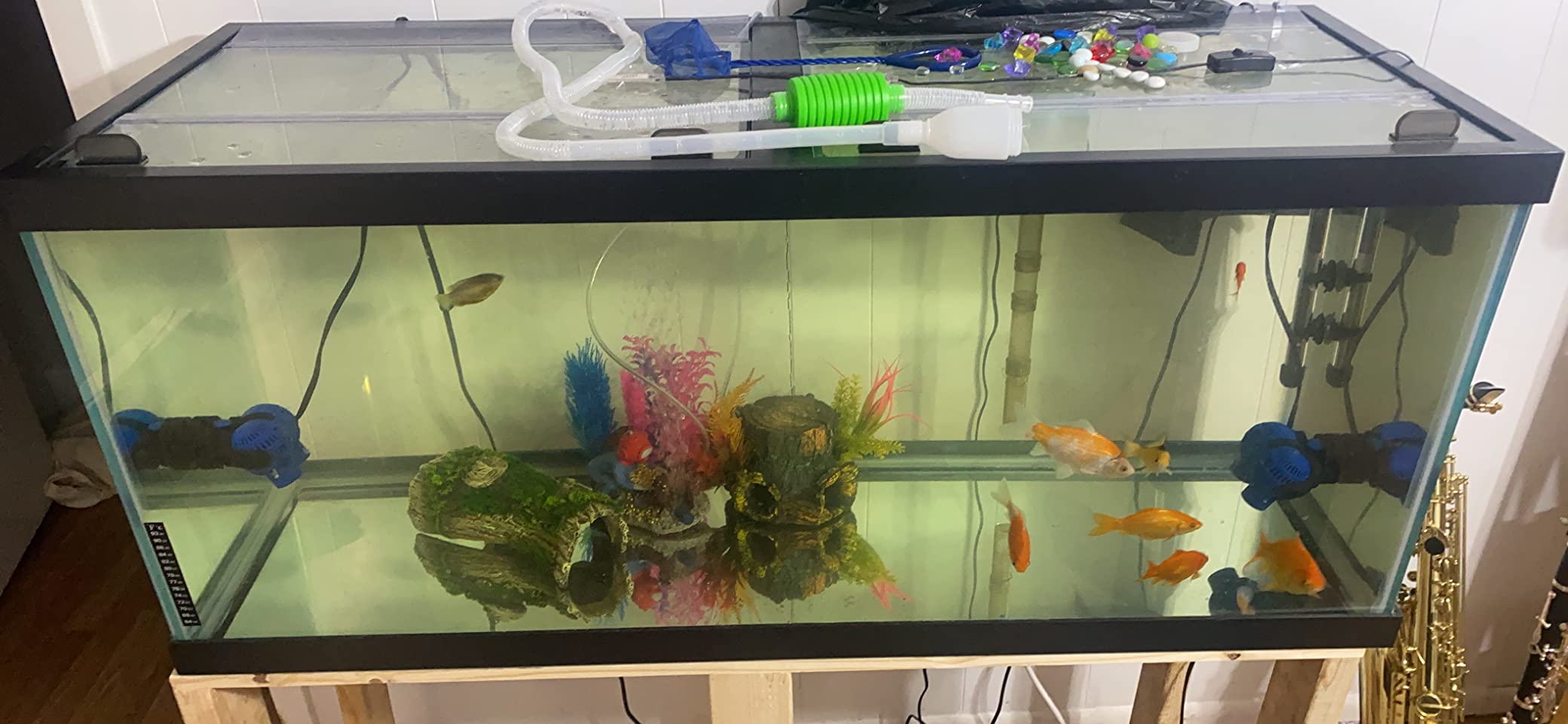 Lukovee Automatic Fish Feeder, Feeding Time Display, 200ML Capacity, USB customer photo 2