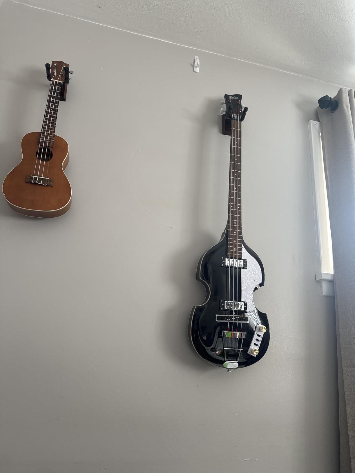 SNIGJAT Guitar Wall Mount 2 Pack, U-Shaped Wood Guitar Hanger Wall Hook customer photo 1