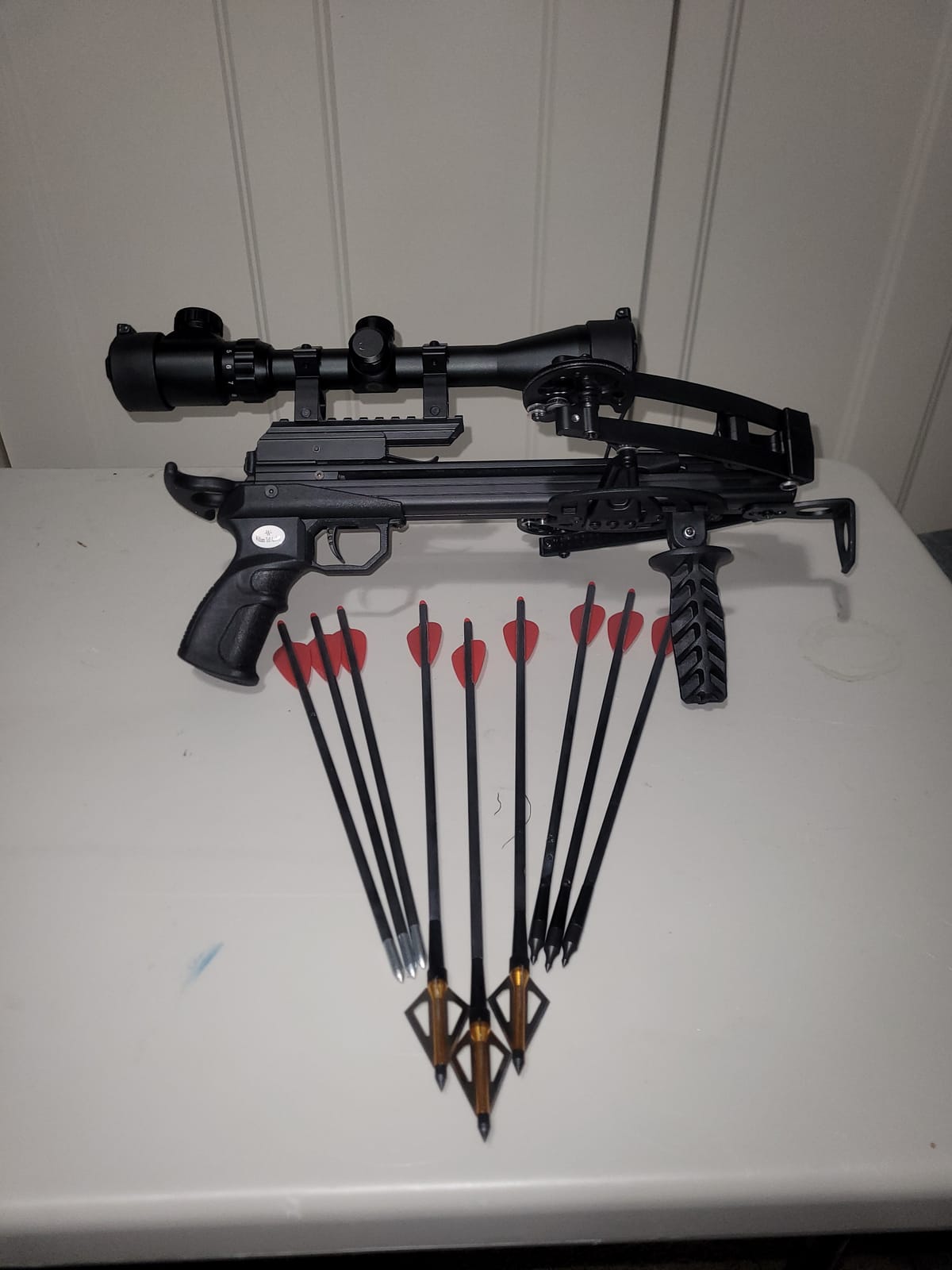 125lbs Draw WT-Mini Striker Pistol Crossbow with 5 Hunting Bolt Pack - Mini Crossbow for Fishing and Hunting Up to 300 fps Target Practice customer photo 1