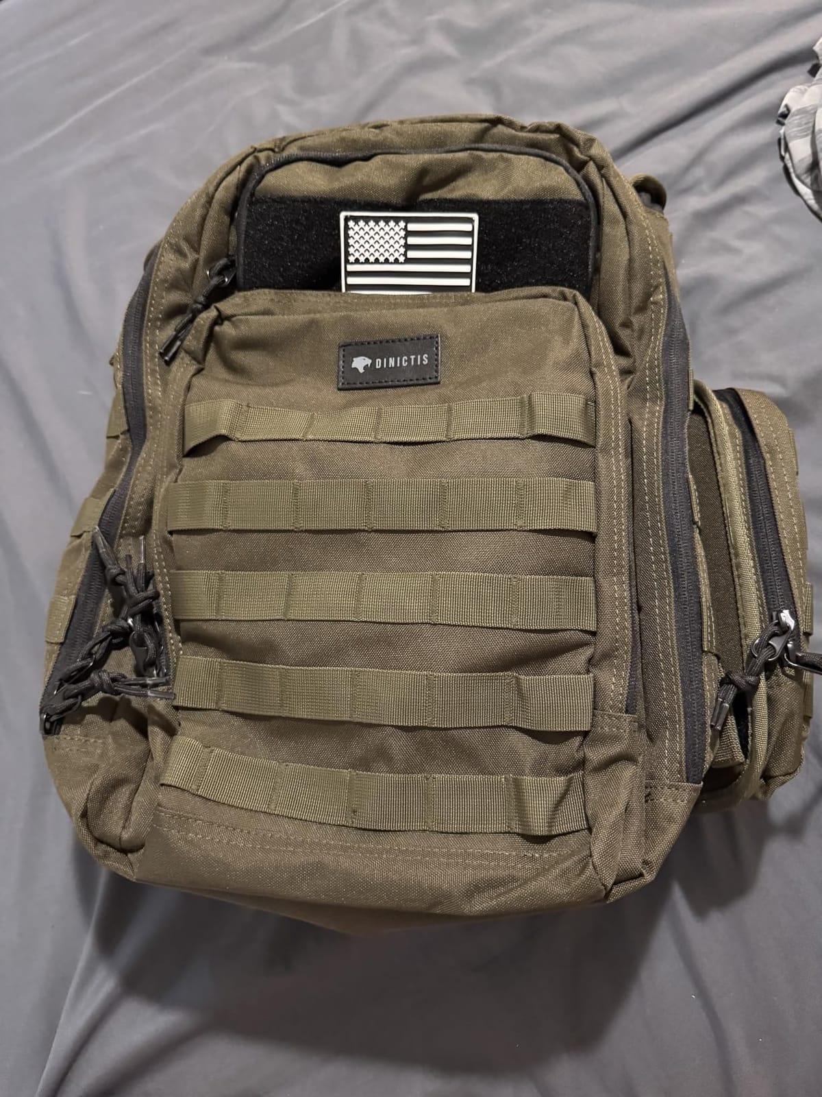 Dinictis Dad Diaper Bag Backpack with Diaper Changing Mat - Tropical Black customer photo 2