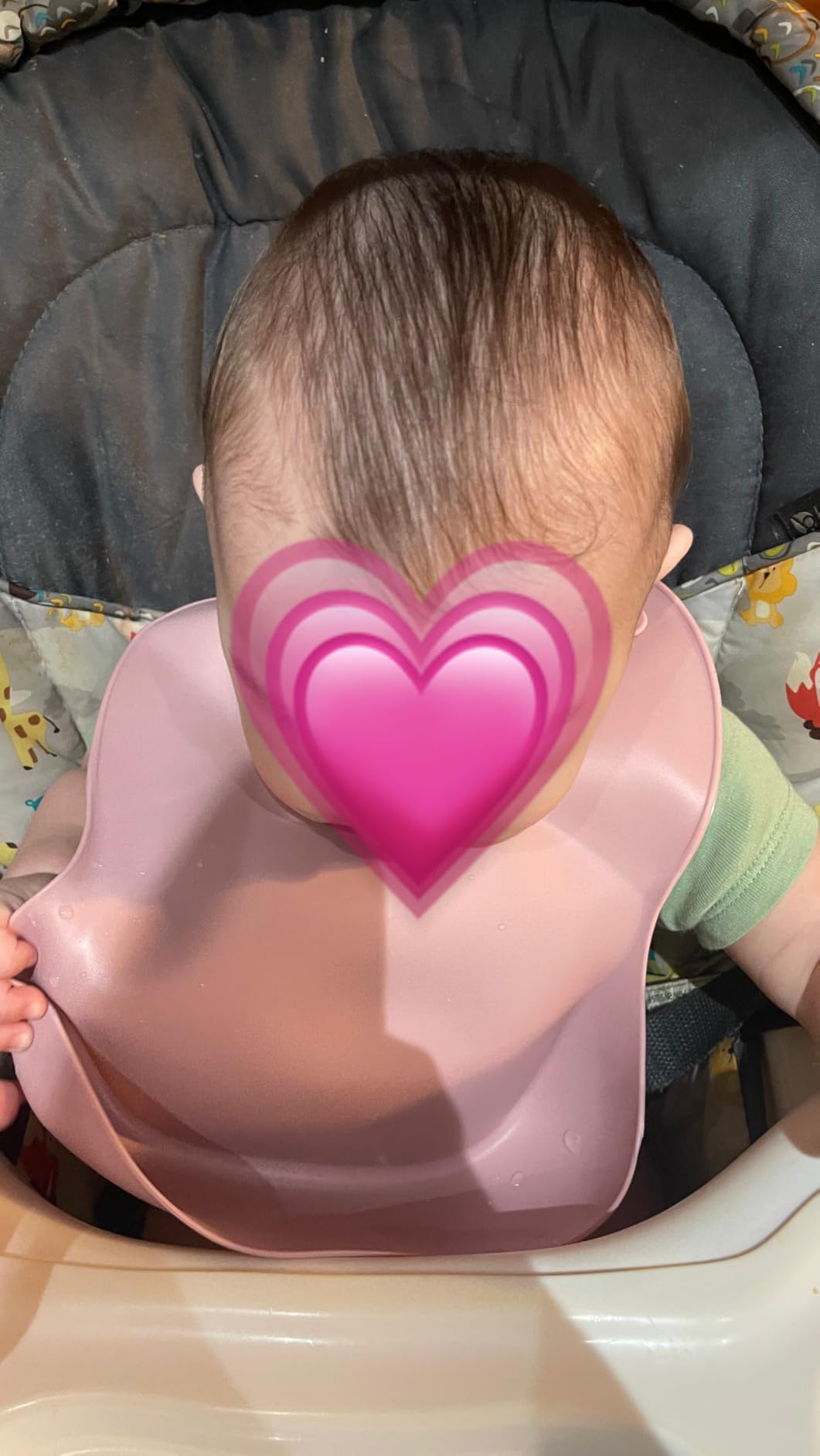 PandaEar Set of 3 Silicone Baby Bibs Waterproof, Soft, Unisex, 10-72 Months customer photo 1