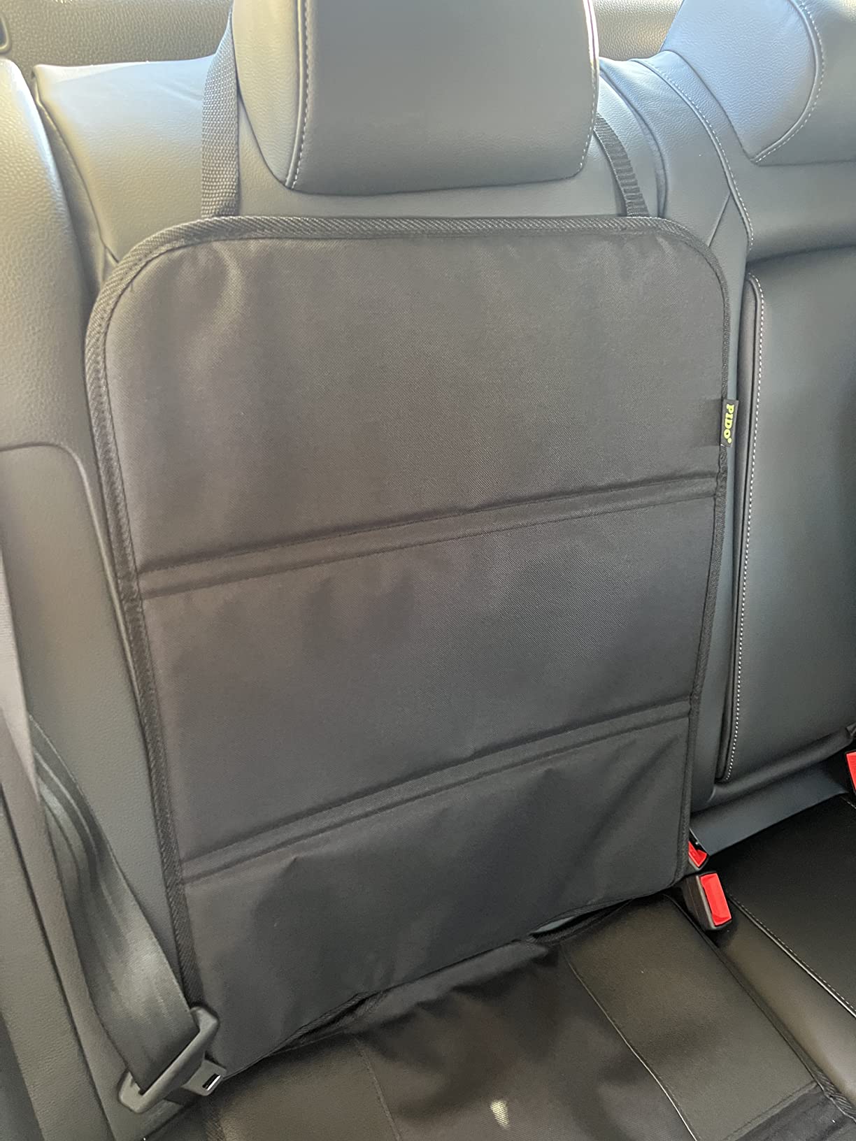PIDO Car Seat Protector, 2 Pack Seat Protector Under Baby Car Seat with Thick Padding and Non-Slip Back, Waterproof Carseat Protection Cover Pad for Vehicle Leather Upholstery, Black customer photo 1