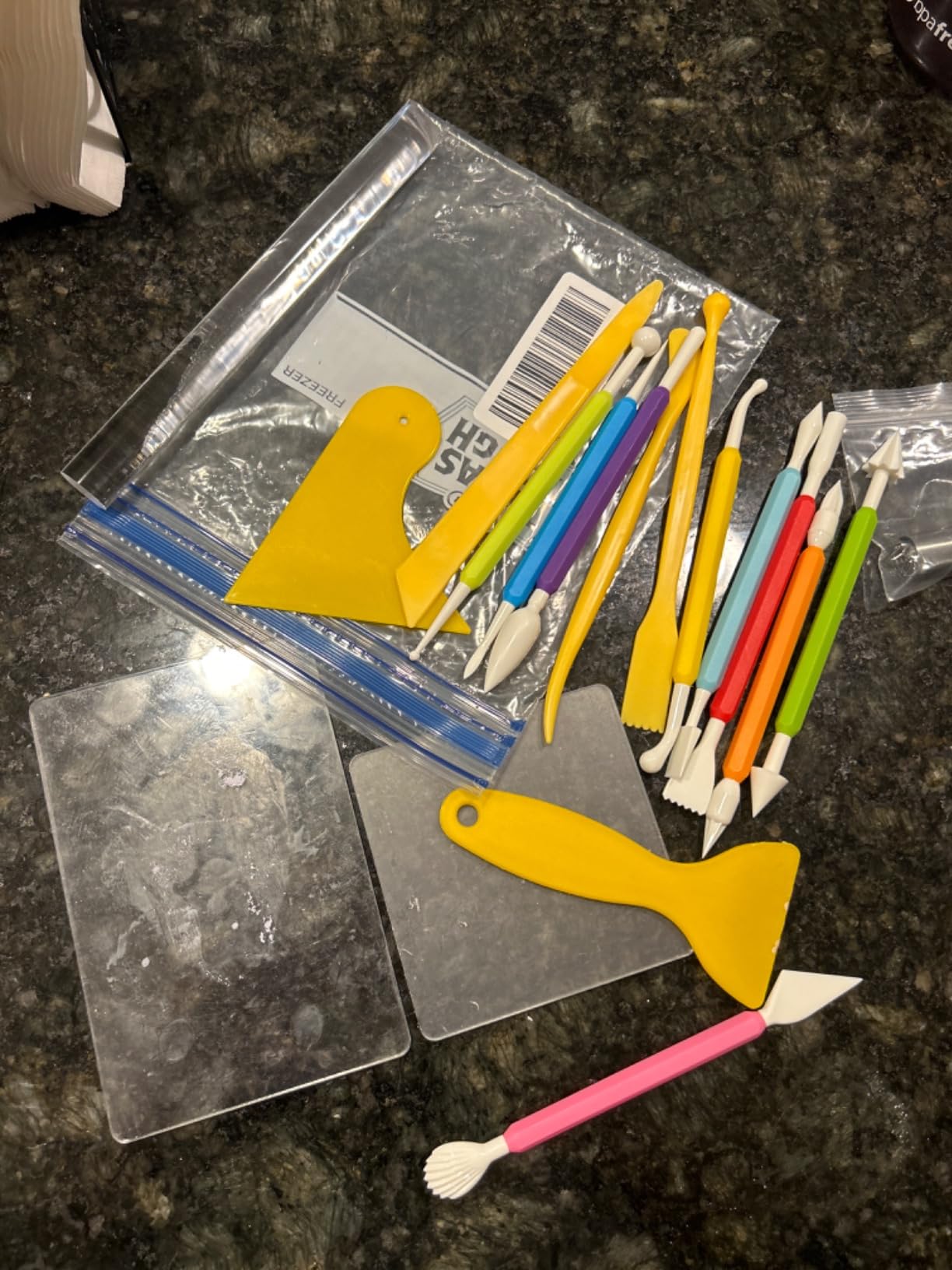 Honoson 23 Pcs Clay Sculpting Tools Set with Roller Cutters,Colorful customer photo 2