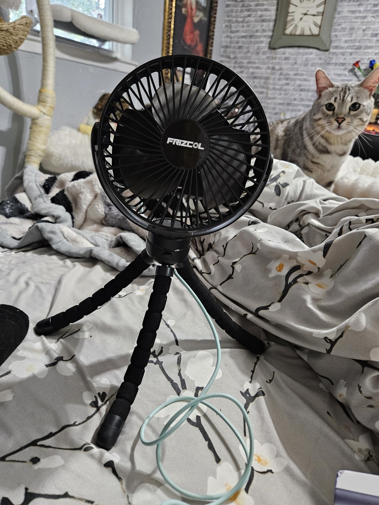 FRIZCOL 12000mAh Portable Stroller Fan 65Hours As Power Bank Baby Clip Fan customer photo 2